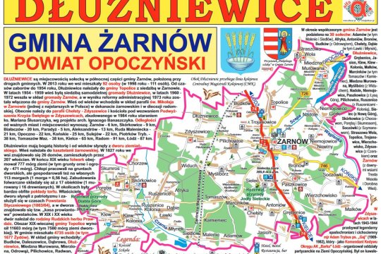 Mapa Dłużniewic z opisem