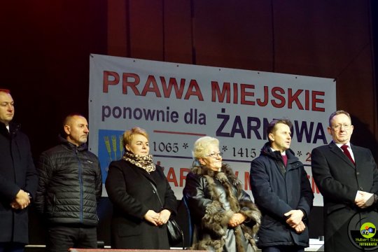 Nadanie praw miejskich dla Żarnowa podczas Sylwestra 2023
