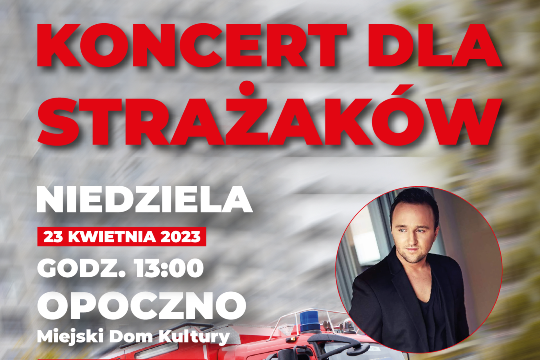 Plakat „Koncert dla strażaków”