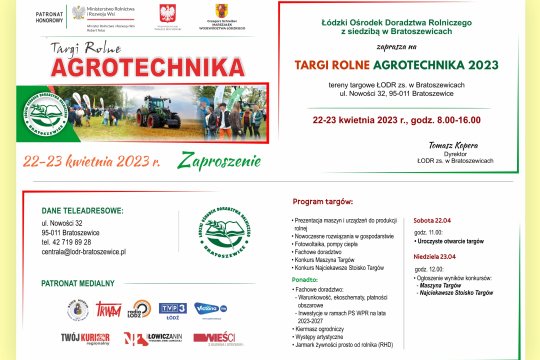 Plakat „AGROTECHNIKA 2023”