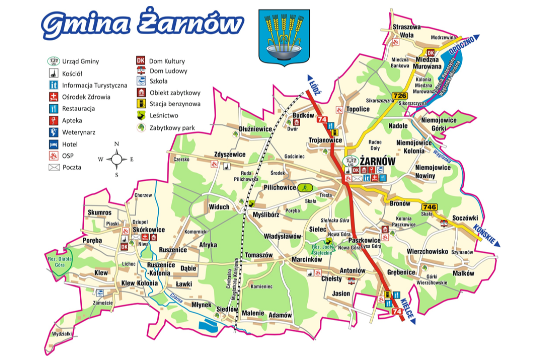 Mapa Gminy Żarnów