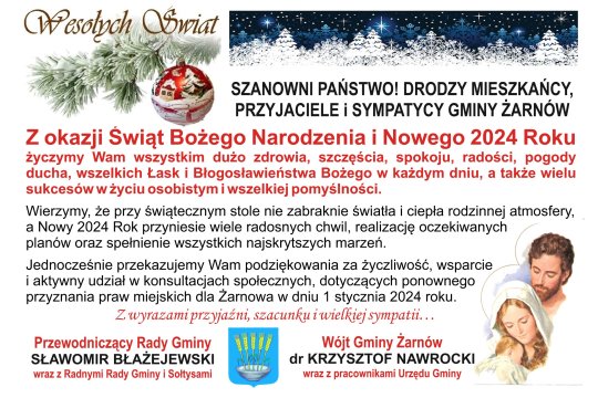 Życzenia Bożonarodzeniowe i Noworoczne