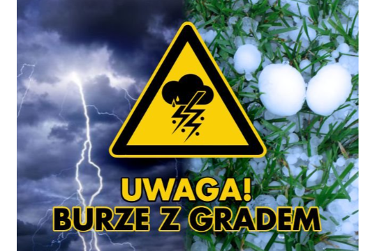 Ostrzeżenie - burze z gradem