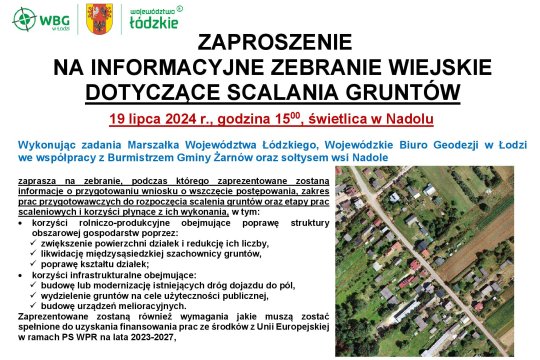 ZAPROSZENIE NA ZEBRANIE WIEJSKIE Nadole
