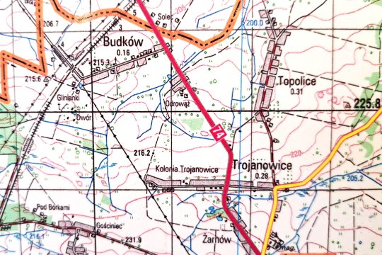 Mapa Budków