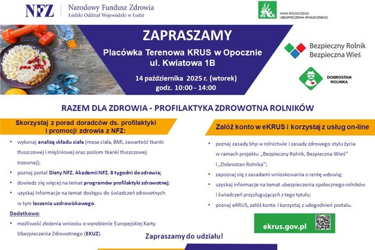 Plakat KRUS Opoczno