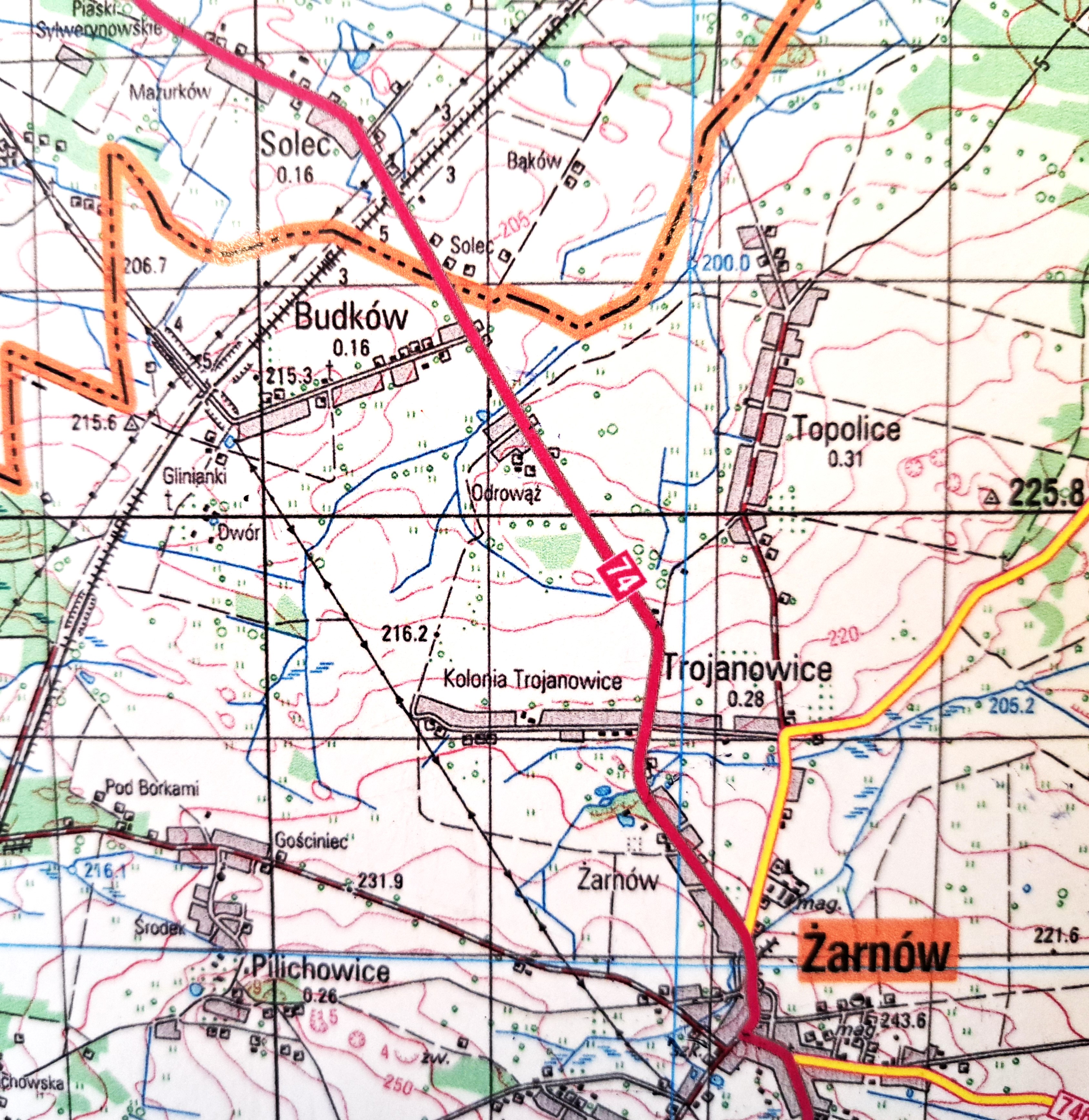 Mapa Budków
