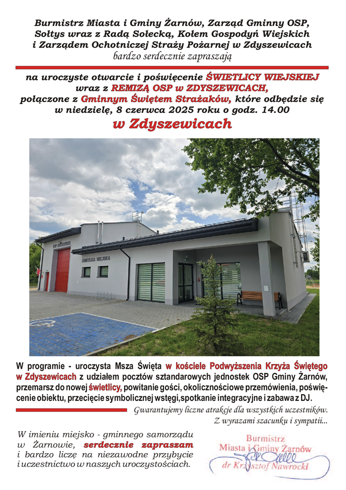 Zaproszenie do Zdyszewic