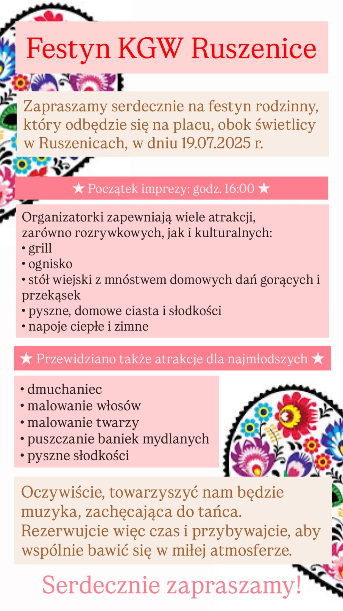 Festyn rodzinny w Ruszenicach